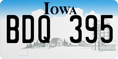 IA license plate BDQ395