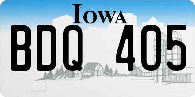 IA license plate BDQ405