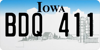 IA license plate BDQ411