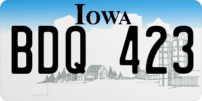 IA license plate BDQ423