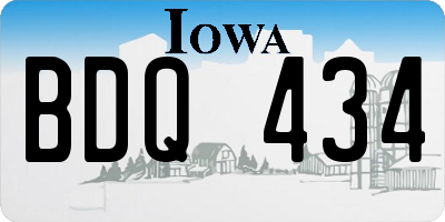 IA license plate BDQ434