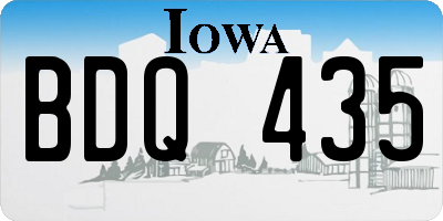 IA license plate BDQ435