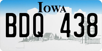 IA license plate BDQ438