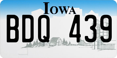 IA license plate BDQ439
