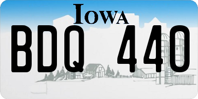 IA license plate BDQ440