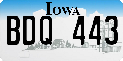 IA license plate BDQ443