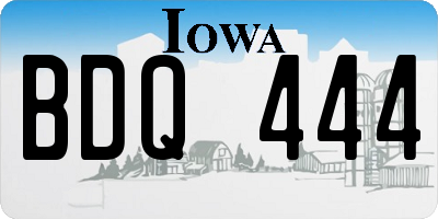 IA license plate BDQ444