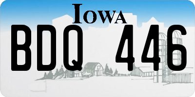 IA license plate BDQ446