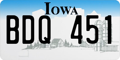 IA license plate BDQ451