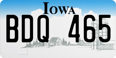 IA license plate BDQ465