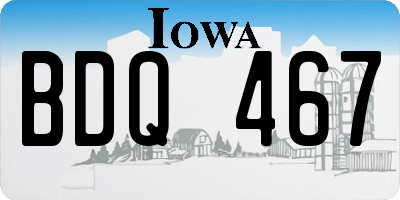 IA license plate BDQ467
