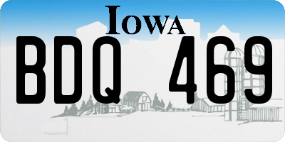 IA license plate BDQ469