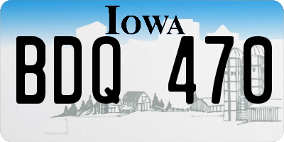 IA license plate BDQ470