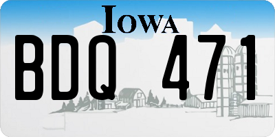 IA license plate BDQ471