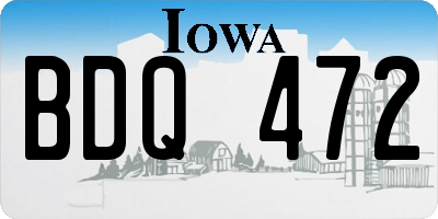 IA license plate BDQ472