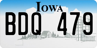 IA license plate BDQ479