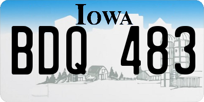 IA license plate BDQ483