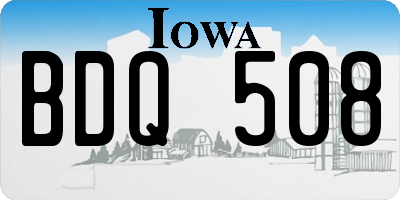 IA license plate BDQ508