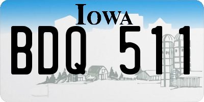 IA license plate BDQ511