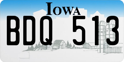 IA license plate BDQ513