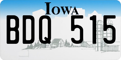 IA license plate BDQ515