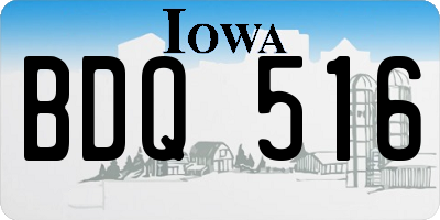 IA license plate BDQ516