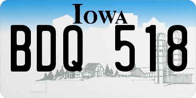 IA license plate BDQ518