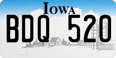 IA license plate BDQ520