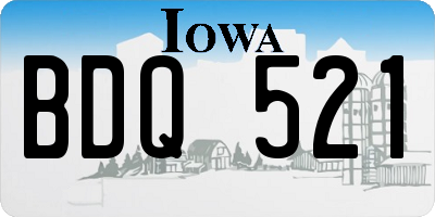 IA license plate BDQ521