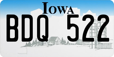 IA license plate BDQ522