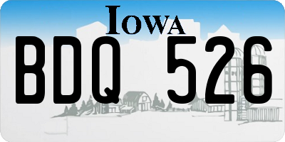 IA license plate BDQ526