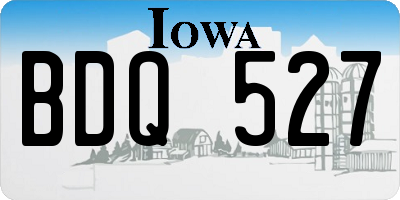 IA license plate BDQ527