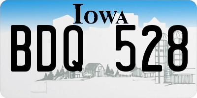 IA license plate BDQ528