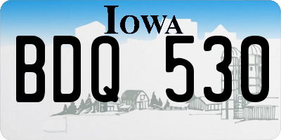 IA license plate BDQ530
