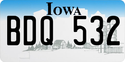 IA license plate BDQ532
