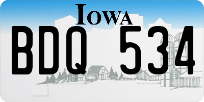 IA license plate BDQ534