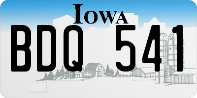IA license plate BDQ541