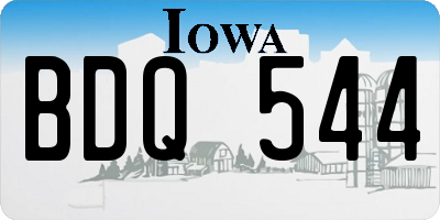 IA license plate BDQ544