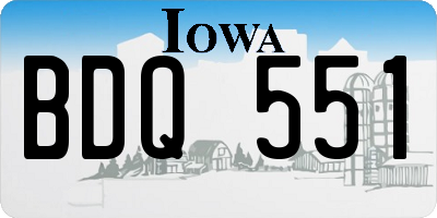 IA license plate BDQ551