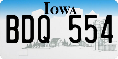 IA license plate BDQ554