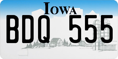 IA license plate BDQ555