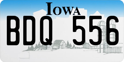 IA license plate BDQ556