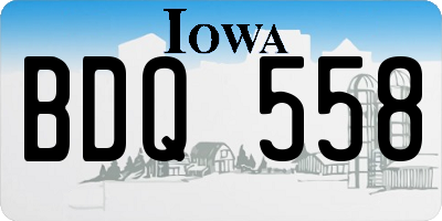 IA license plate BDQ558