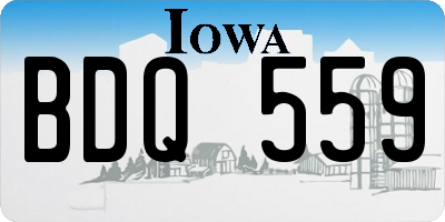 IA license plate BDQ559