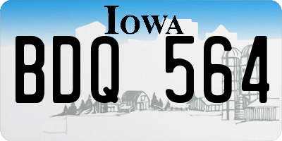 IA license plate BDQ564