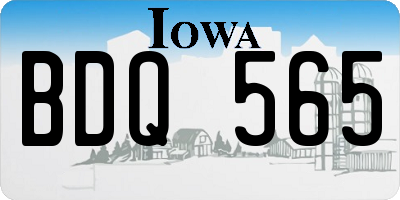 IA license plate BDQ565