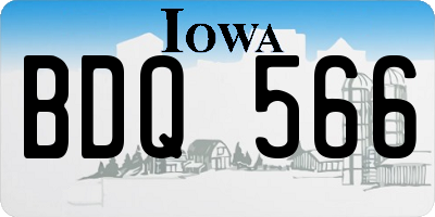 IA license plate BDQ566