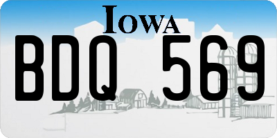 IA license plate BDQ569