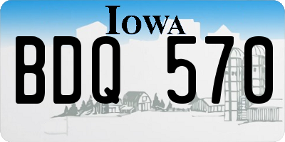 IA license plate BDQ570