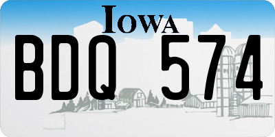 IA license plate BDQ574